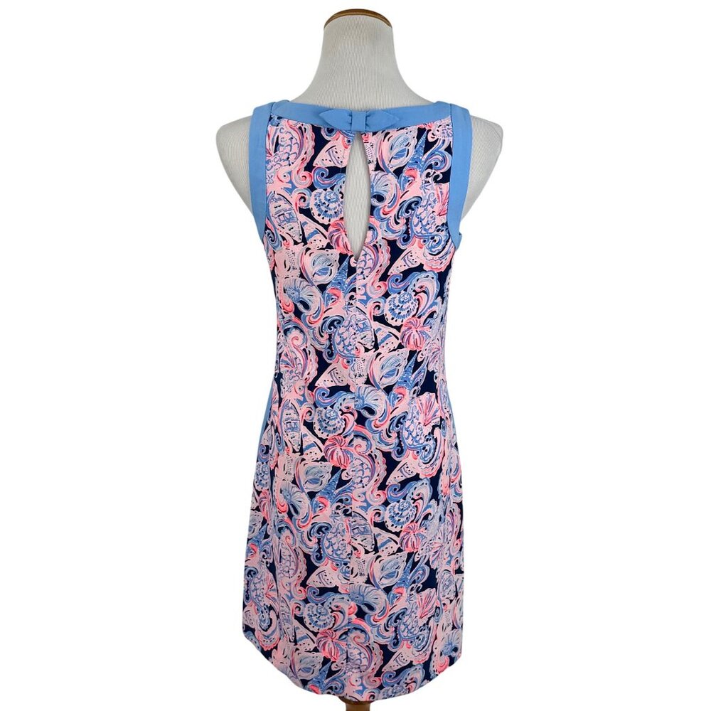 Lilly Pulitzer Sleeveless Shell Print Shift Dress 2 | Coastal Preppy Resort Wear - Picture 7 of 16